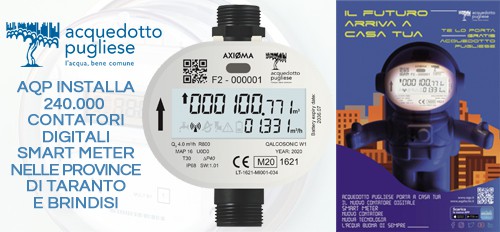 Nuovi contatori acqua digitali Smart Meter a Taranto