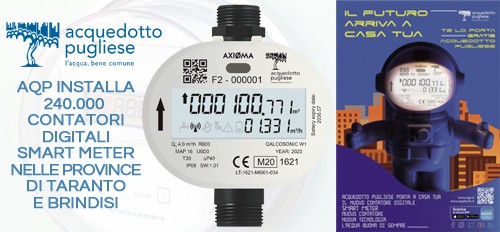 AQP: nuovi contatori acqua digitali Smart Meter a Taranto