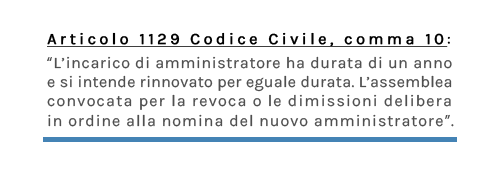 Durata dell’incarico di amministratore di condominio